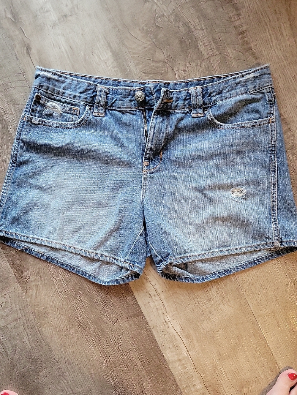GAP Light Blue Distressed Denim Shorts